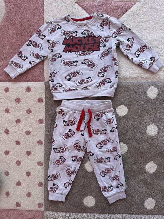 Dres chłopięcy 92 święta Mickey Mouse szary ocieplenie hit