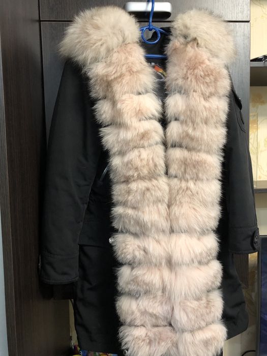 Парка-трансформер демисезонная!С песцом!