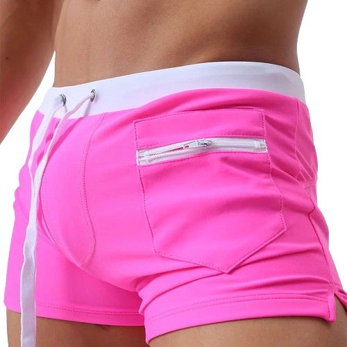 Męskie Kąpielówki Szorty z Kieszonką Spodenki Wiązane - 3XL