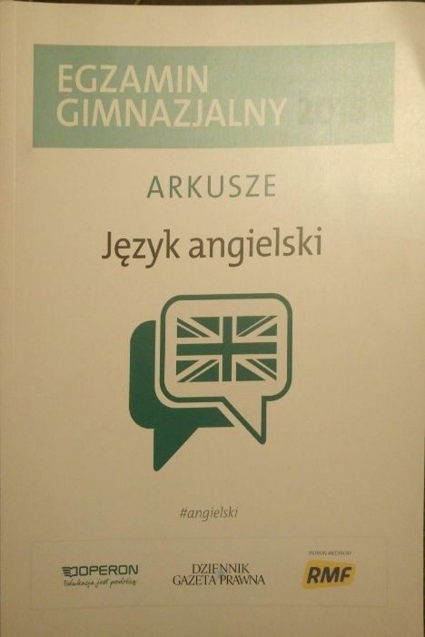 Egzamin Gimnazjalny 2018 – Testy i arkusze j.angielski - Stan idealny