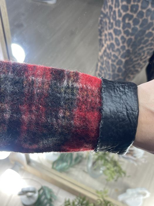 Кожанная куртка с шерстью