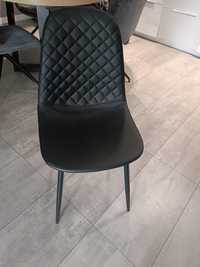 Czarne krzesło ekoskóra