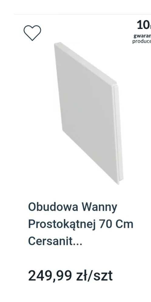 REZERWACJWanna Cersanit Nao 140x70 i panele zabudowy + bateria Omnires