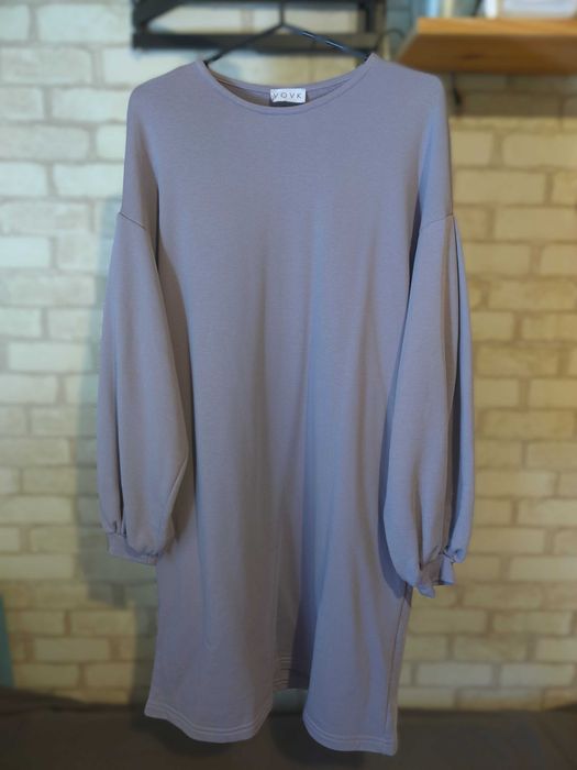 Сукня Vovk S-M, трикотажна, з кишенями, сіра