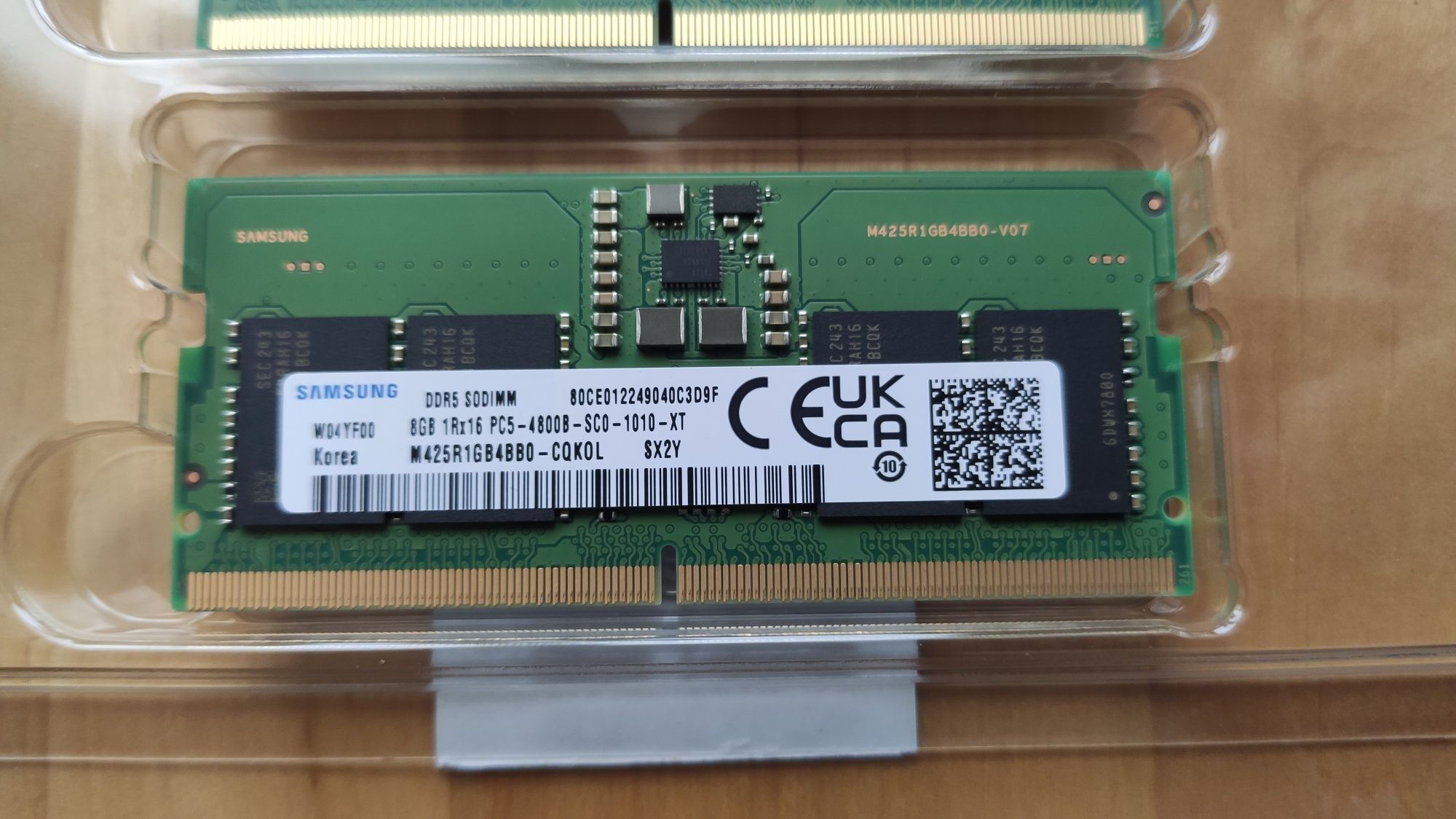 Оперативна пам'ять для ноутбука Samsung SODIMM DDR5-4800 МГц 8192 MB