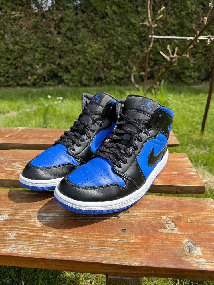 Nike Air Jordan 1 Mid White/Blue 45
