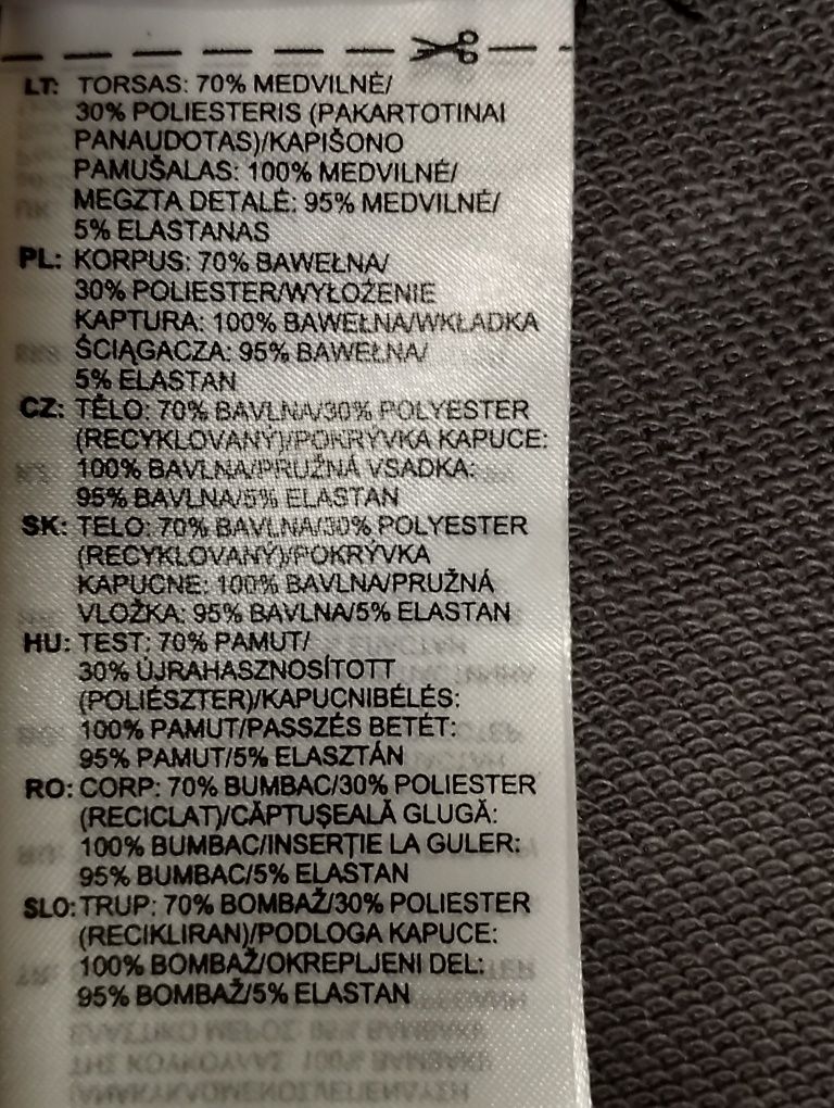 Adidas Bluza męska z kapturem made in Cambogia