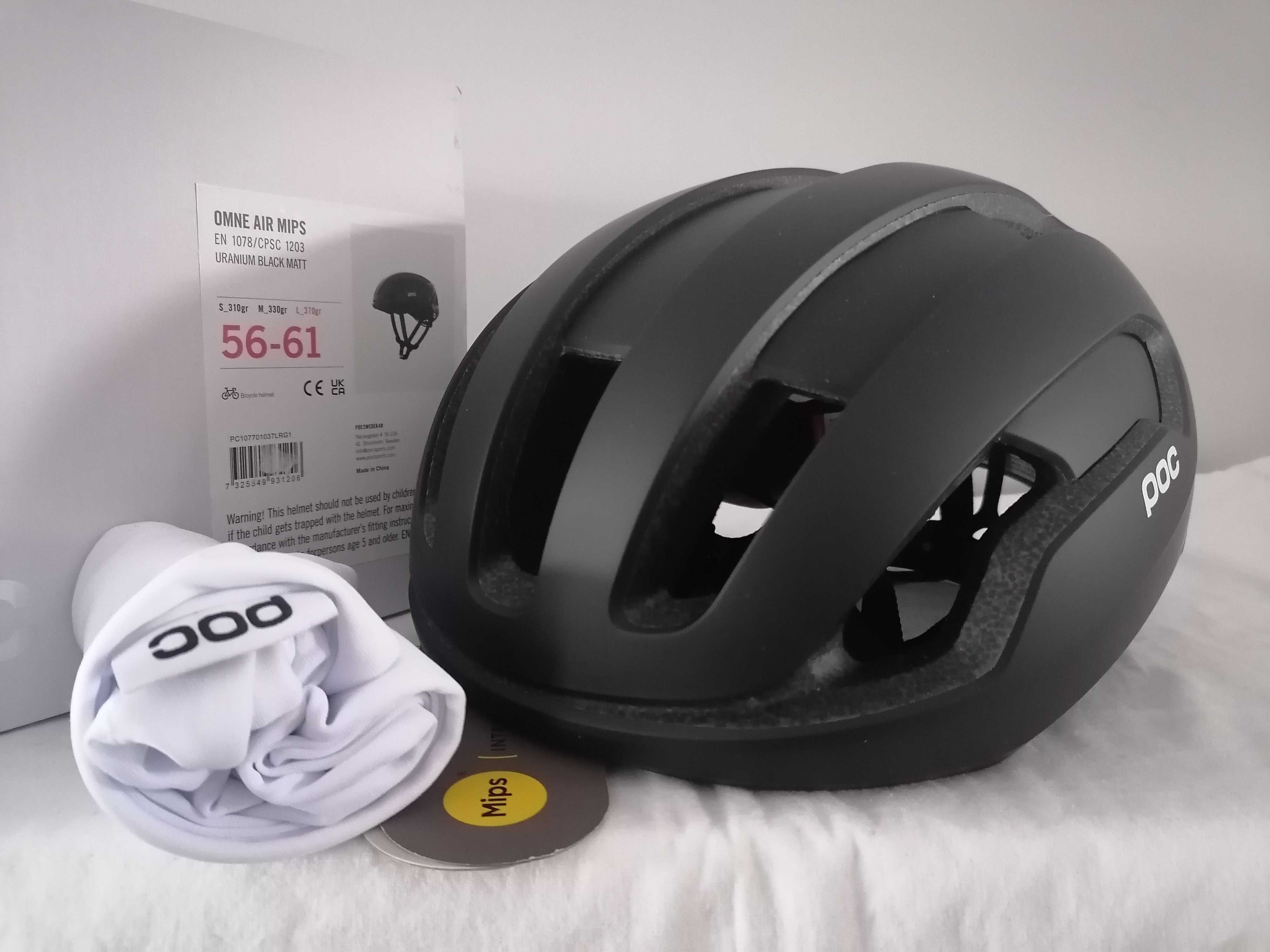 Kask rowerowy Poc Omne Air Mips Uranium Black Matt L 56-61cm