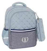 Рюкзак шкільний, 38х28х15 см, сірий колір, з анатомічною спинкою