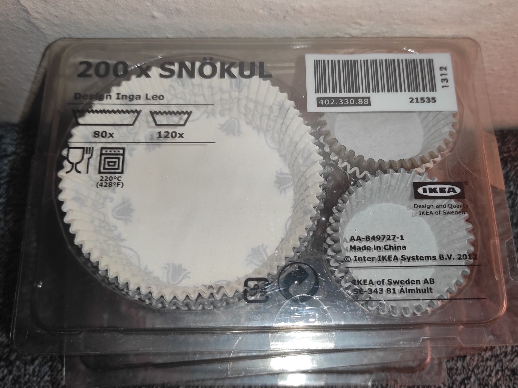 IKEA Zestaw 3 opakowania foremki do babeczek