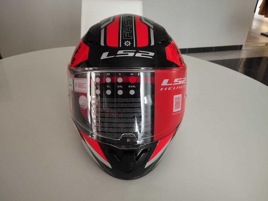 Capacete LS2 FF353 Rapid Stratus Black Red Silver