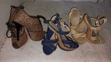 Lote de 3 pares de sapatos em bom estado tamanho 36 de senhora