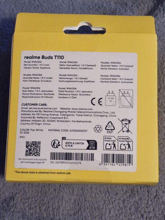 Realme buds t110 nowe