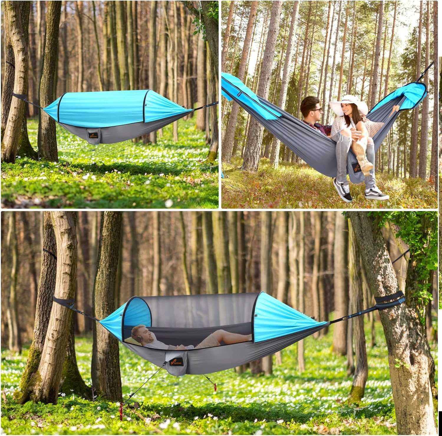 Nowy hamak outdoor / camping z moskitierą 300x180cm !B158! OKAZJA!