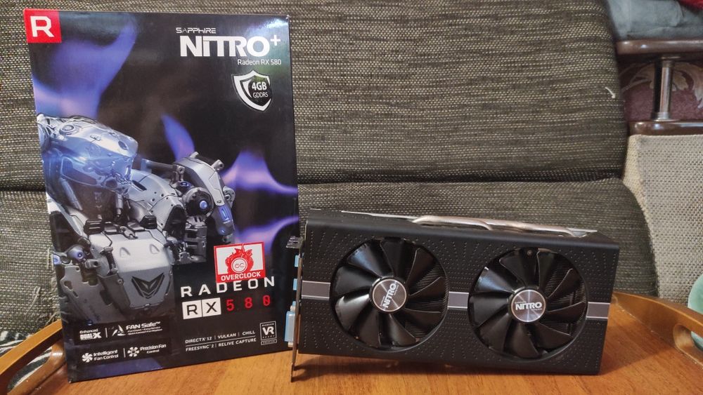 Продам видеокарту Sapphire Nitro+ RX 580 4gb