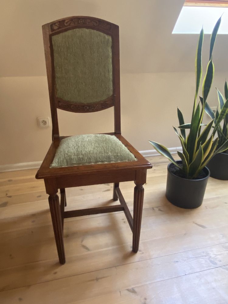 4 krzesła dębowe, secesja