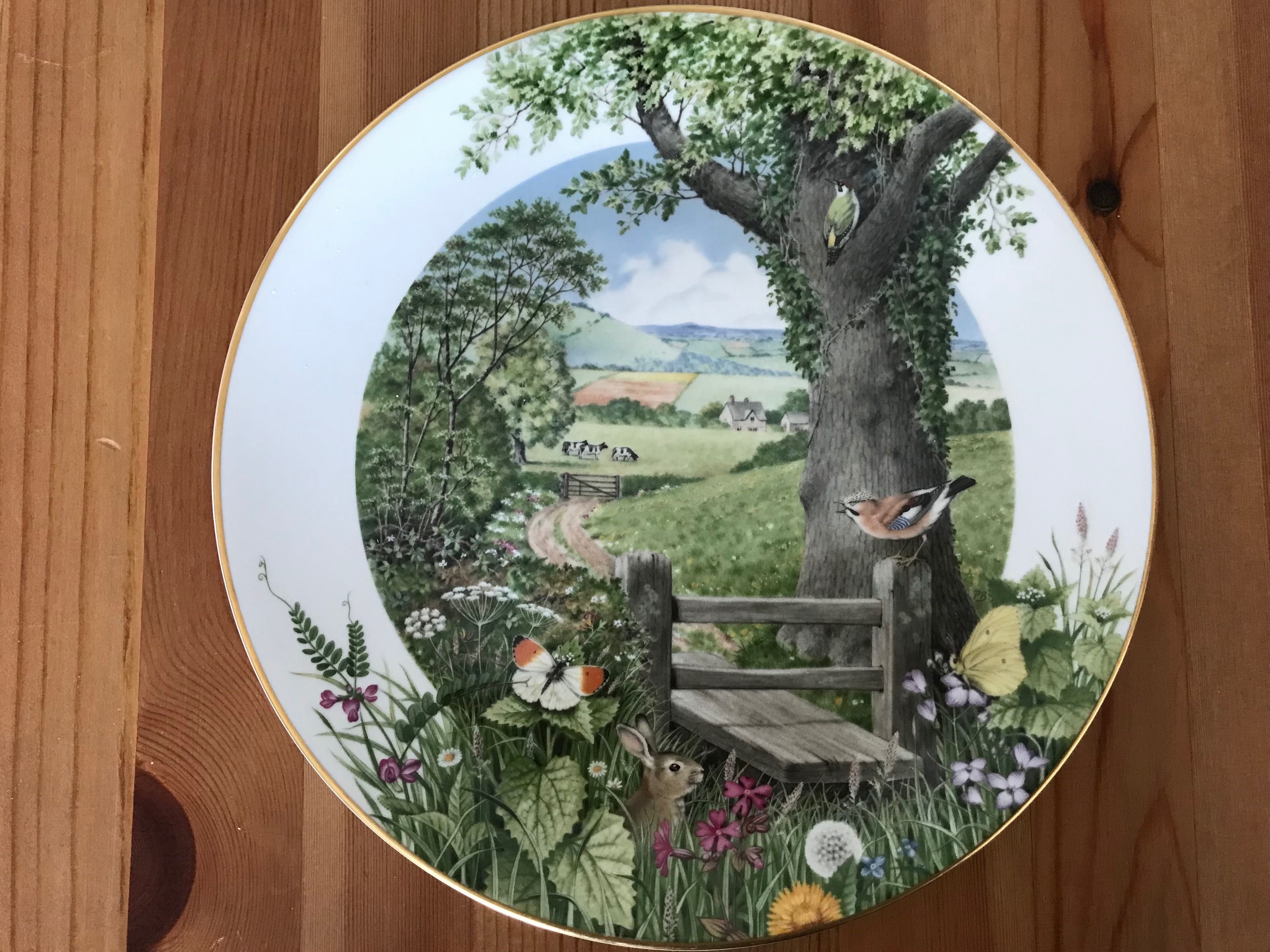 2 piękne talerze Royal Worcester Peter Barret May June