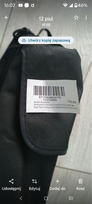 Shimano tx2 i pokrowiec