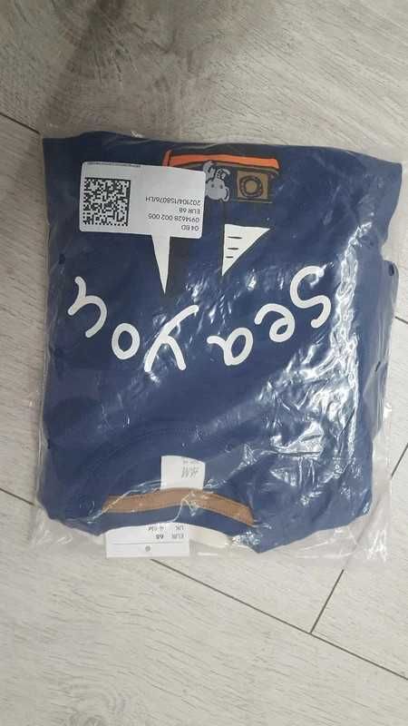 zestaw h&m 68 74 spodenki szorty t-shirt bluzka marynarski lato
