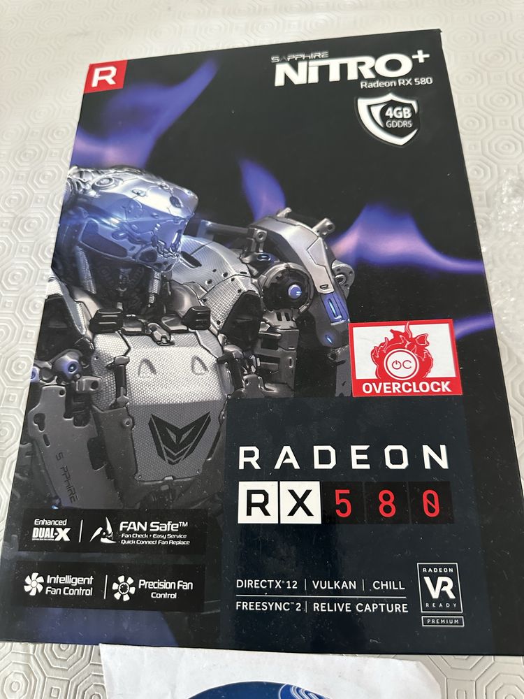 Placa Gráfica Sapphire Nitro+ RX 580 4GB – Caixa original