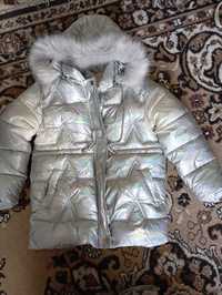 Куртка пальто зимове для дівчинки 10 років на зріст до 130 см