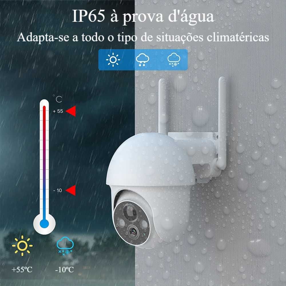 Câmara WiFi 3MP * c/ Bateria * Solar * Visão Noturna * Áudio