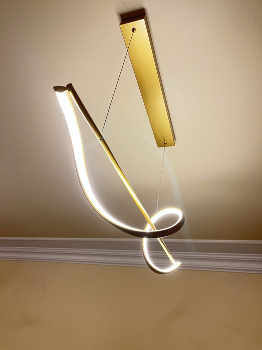 2 candeeiros LED suspenso KHUTTI Metal Dourado