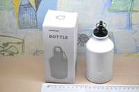 nowa butelka bidon 330ml aluminiowa ładna biała na prezent opakowanie