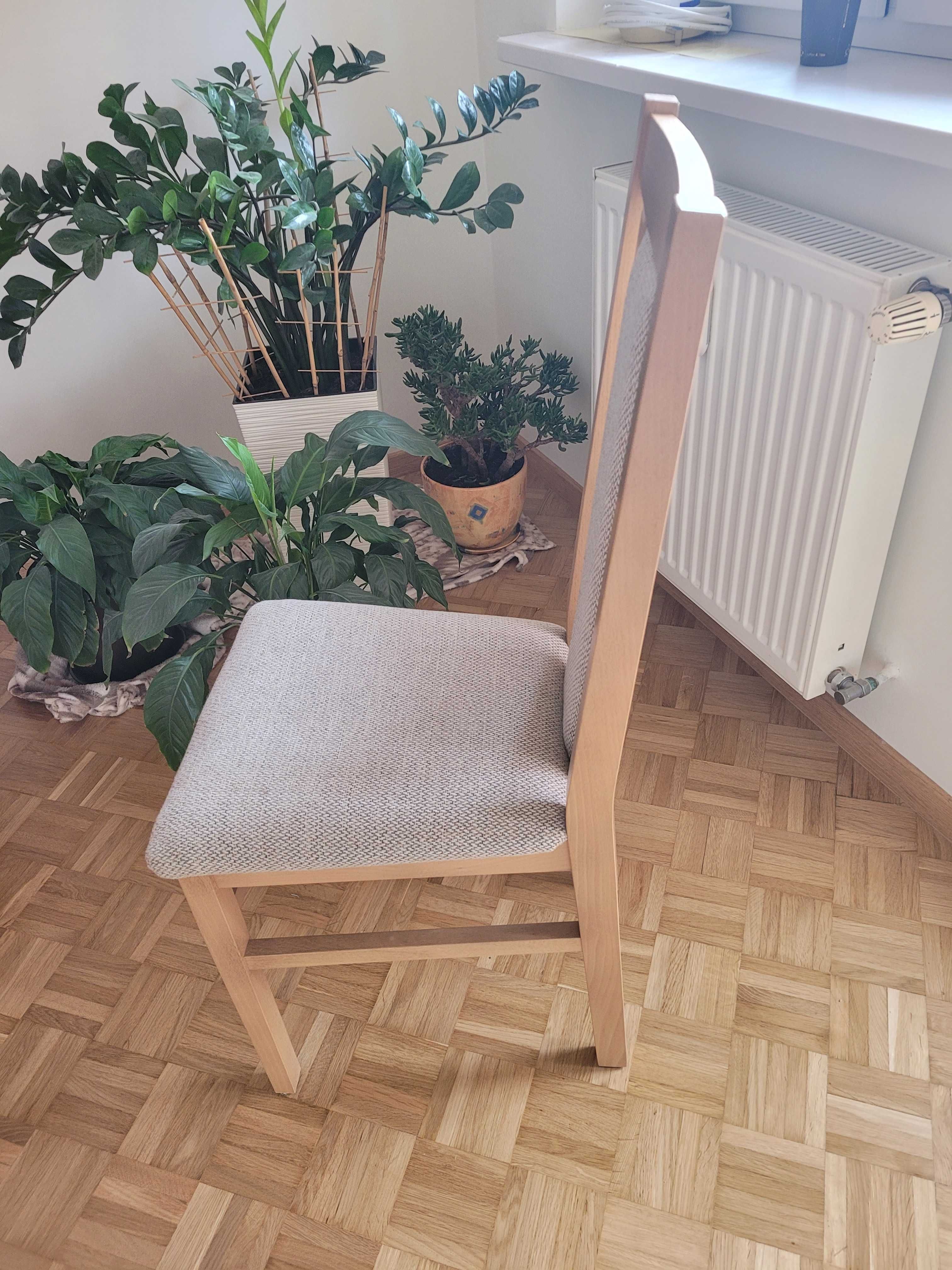 Drewniane 4 krzesła i stol 120x70