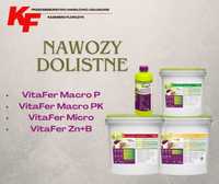 Nawozy dolistne VitaFer Macro P, Macro PK, Micro, Zn+B