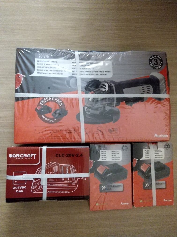 Worcraft szlifierka kątowa akumulatorowa 20v