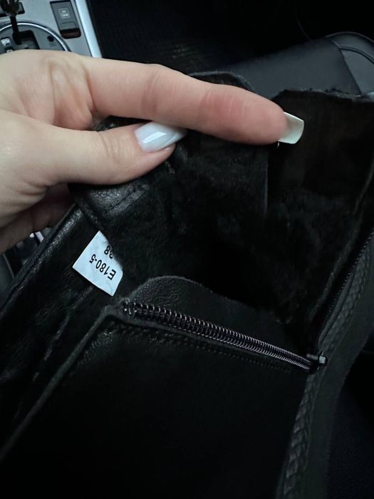 37,38,39 Останні пари натуральна шкіра зимові жіночі черевики чорні