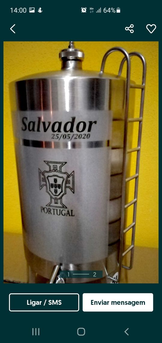 Cubas em inox personnalizadas 5L.