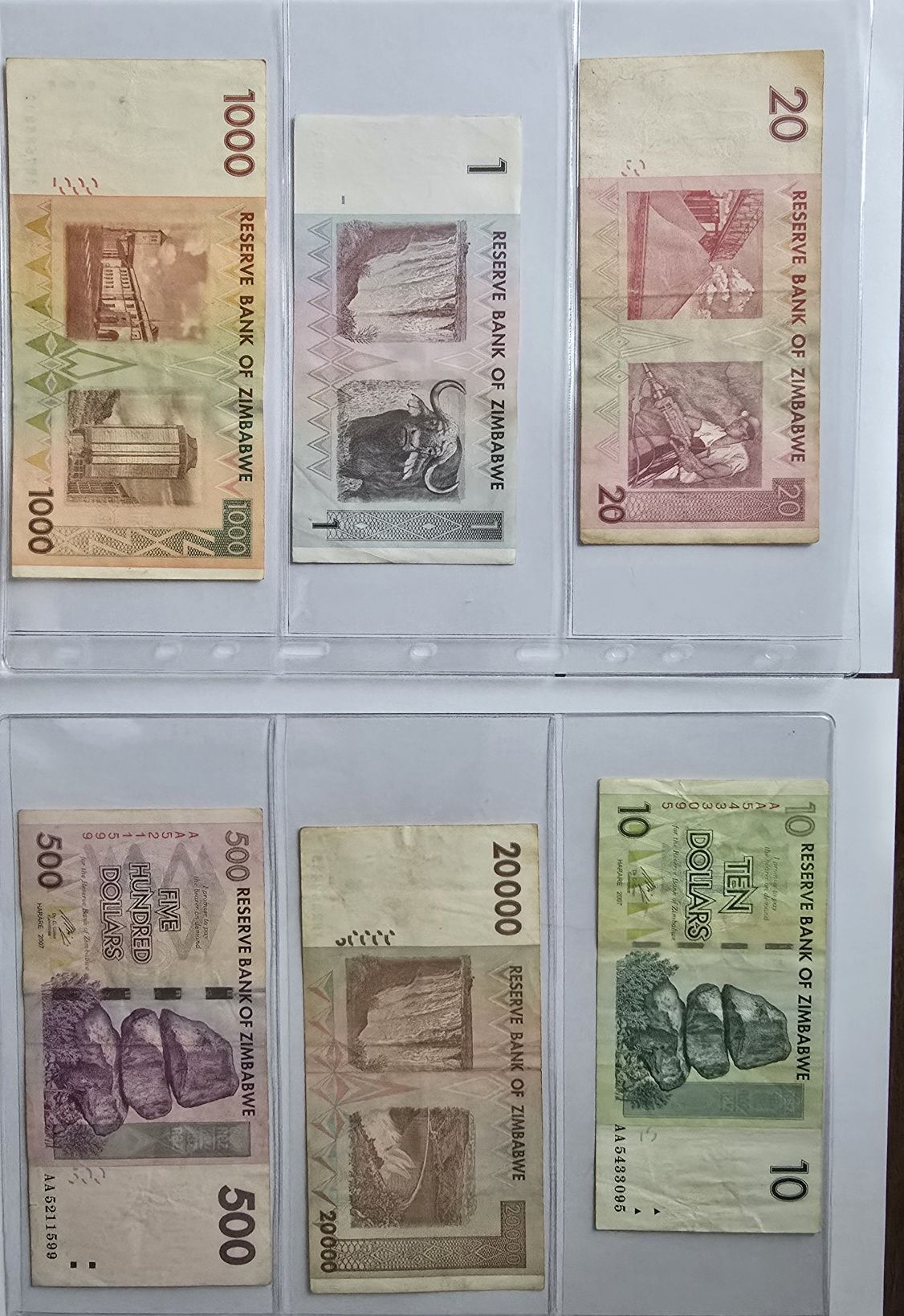 Zimbabwe 2008 banknoty