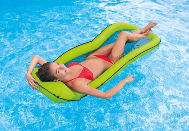 Materac Plażowy z Siateczką do pływania CHŁODZĄCY ZIELONY INTEX 58836