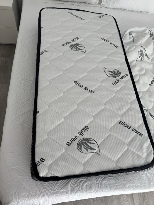 Colchão de berço viscoelastico - aloe vera com capa protetora