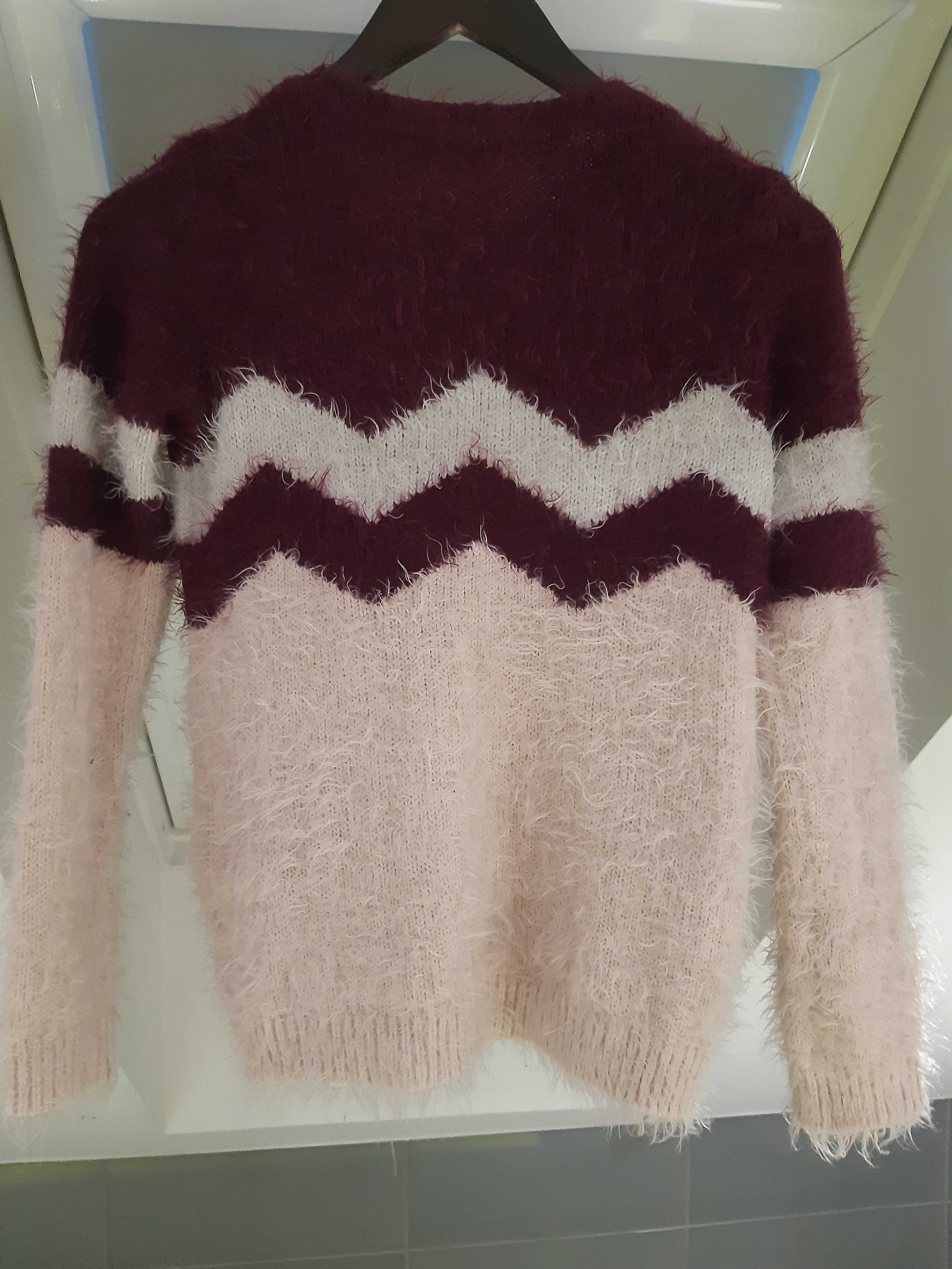 Fajny włochaty sweterek H&M alpaka