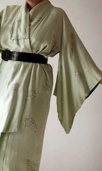 japońskie miętowe kimono