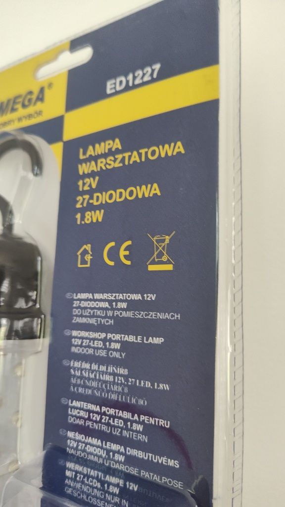 Świetlówka lampa warsztatowa 12V 27 diodowa 1.8V