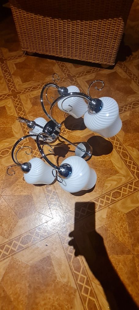 Lampa wisząca żyrandol pięcioramienna