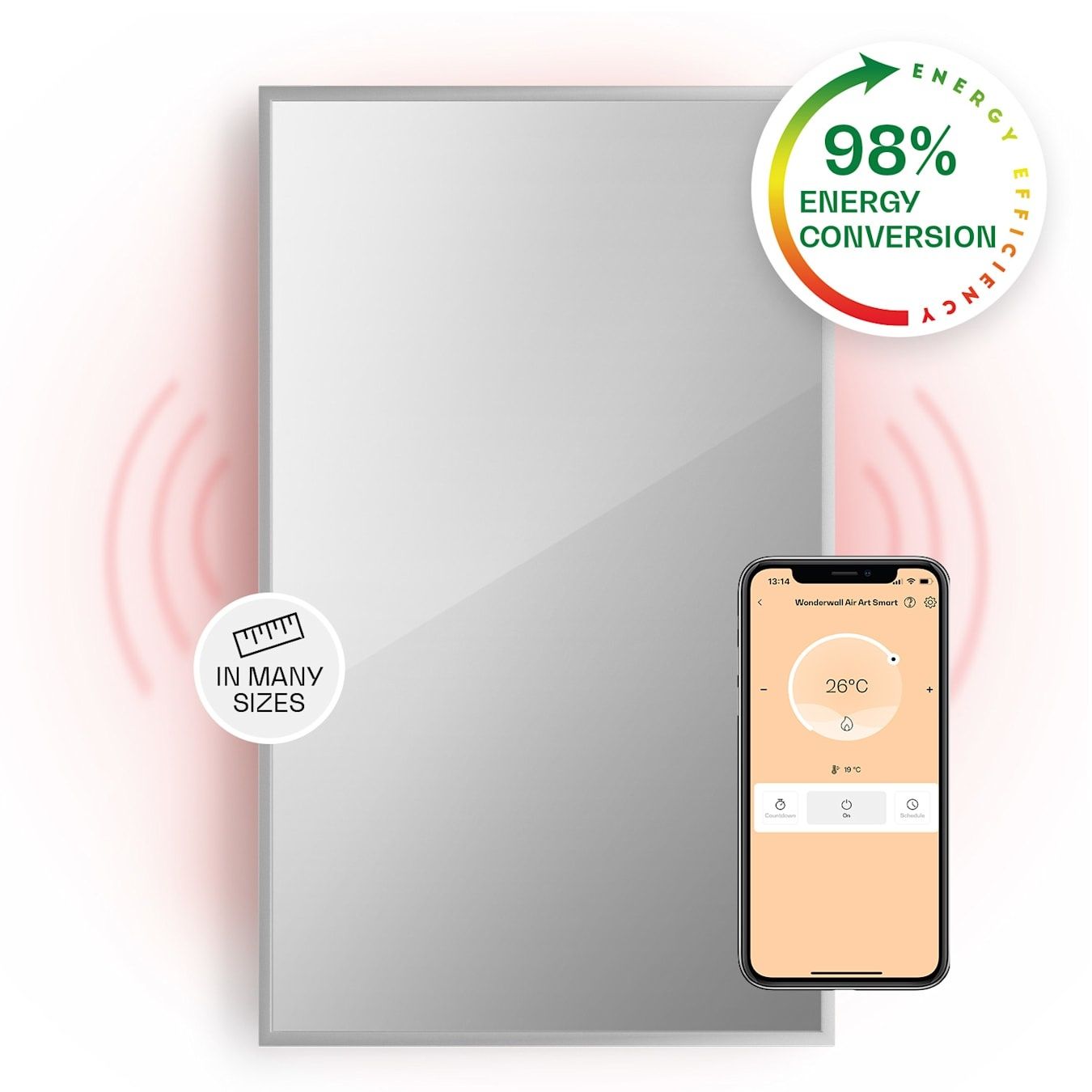 Panel grzewczy 2 w 1 La Palma 1000, 120x60 aplikacja wifi