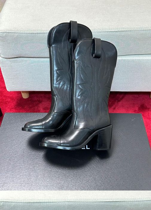 Kowbojki skóra naturalna Chanel