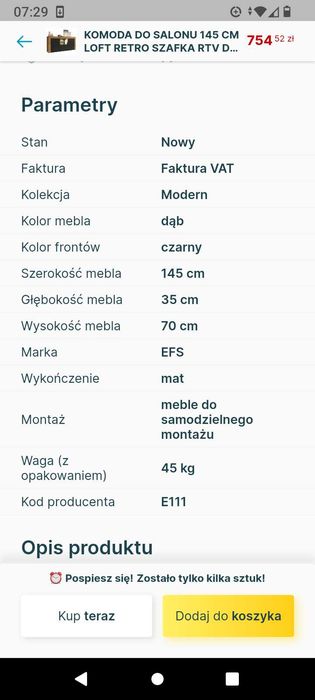 Komody komoda zestaw