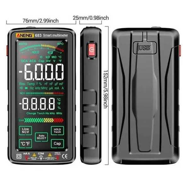 Цифровые автоматические мультиметры тестеры ANENG 683  и  ANENG 681