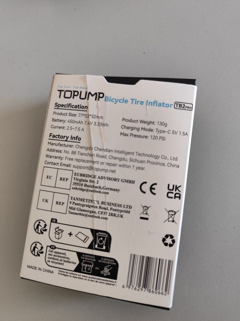Bicycle Tire Infrator (TOPUMP)