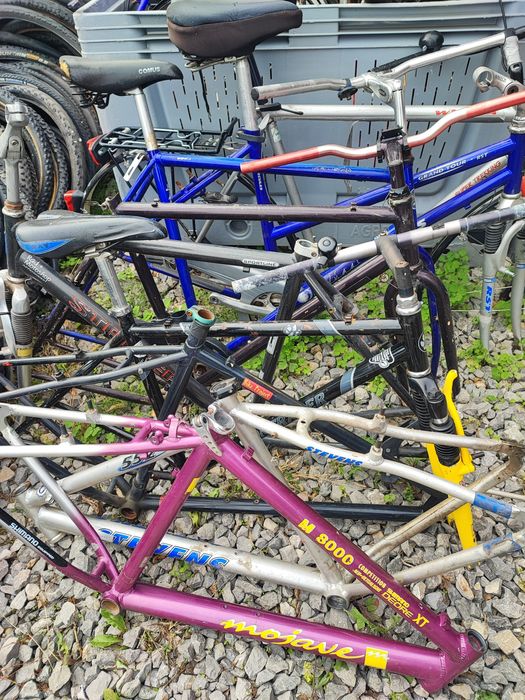 Pakiet ram rowerowych retro mtb stalowe i alu