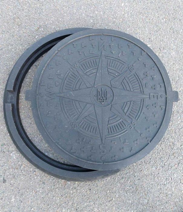 Люк каналізаційний садовий "ГЕРБ" чорний