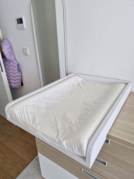 Trocador para cómoda branco + Colchão