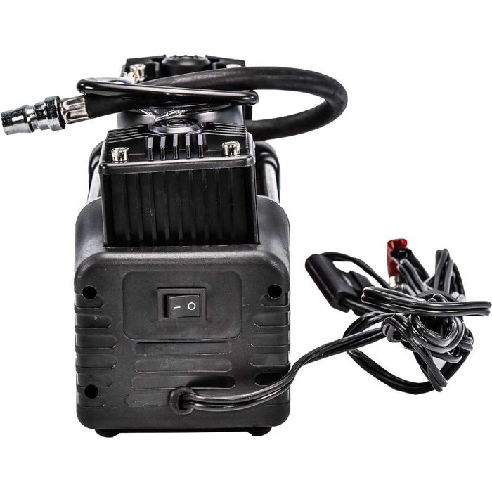 Двухцилиндровый автокомпрессор Штурмовик АС-72/300Вт с зажимами АКБ