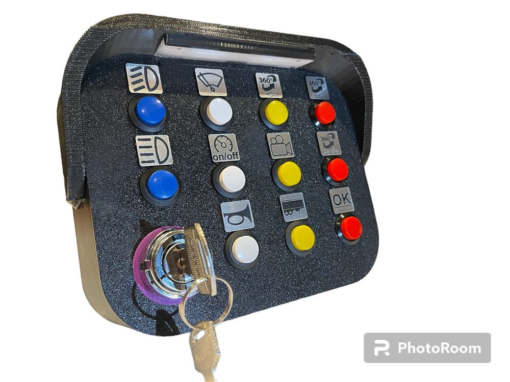 Button box stacyjka ETS ATS simracing PC farming led
